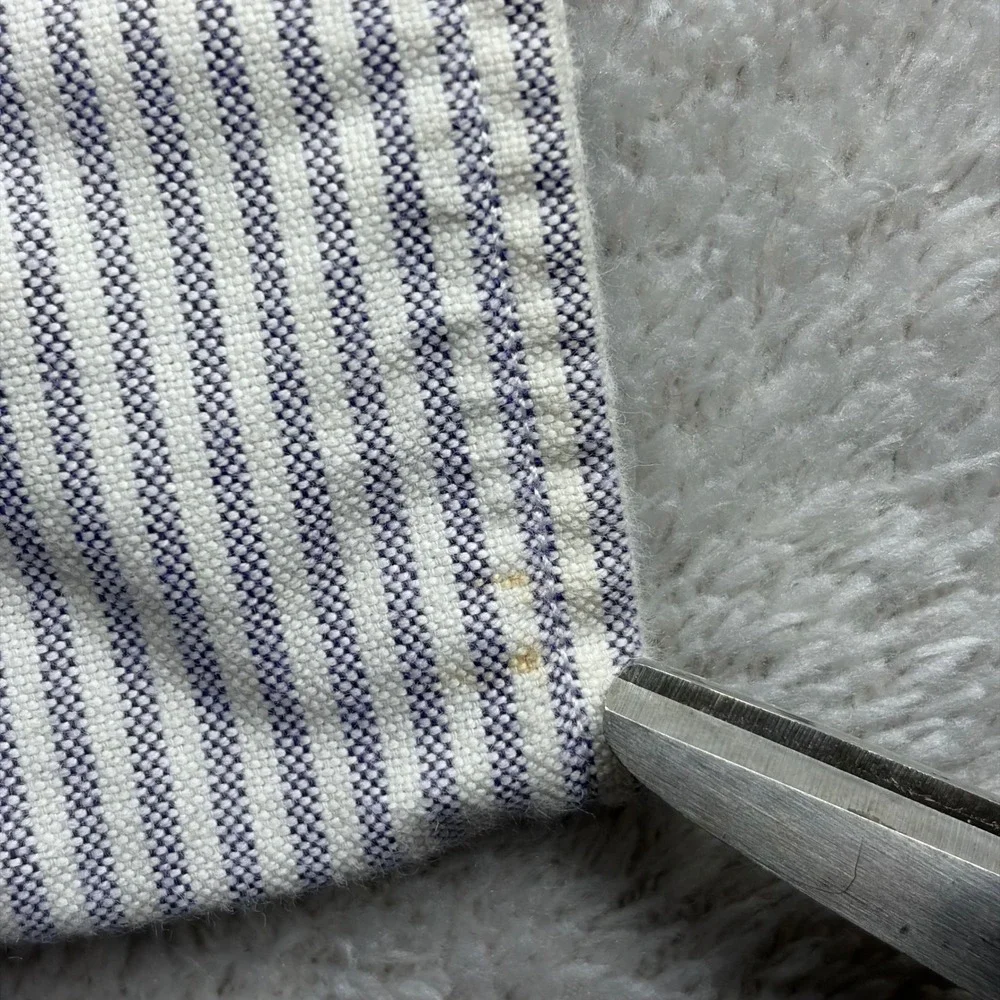 Ralph Lauren Button Down Shirt Womens 4 Blue White Striped Slim Fit Oxford Pony - Picture 5 of 11